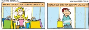 homem e mulher shopping