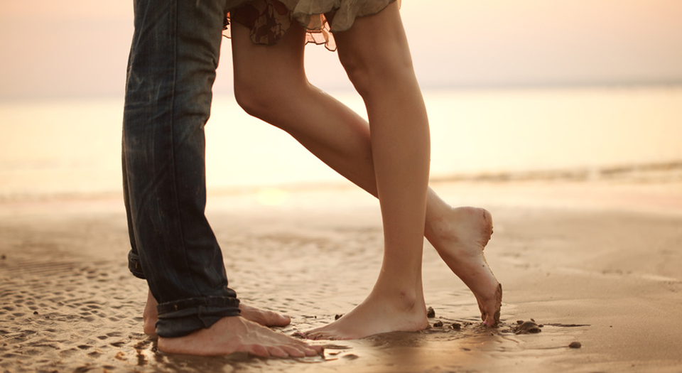 Casal na praia