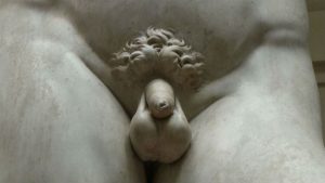 Pênis de estátua grega